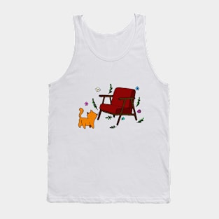 Cat and chair Tank Top